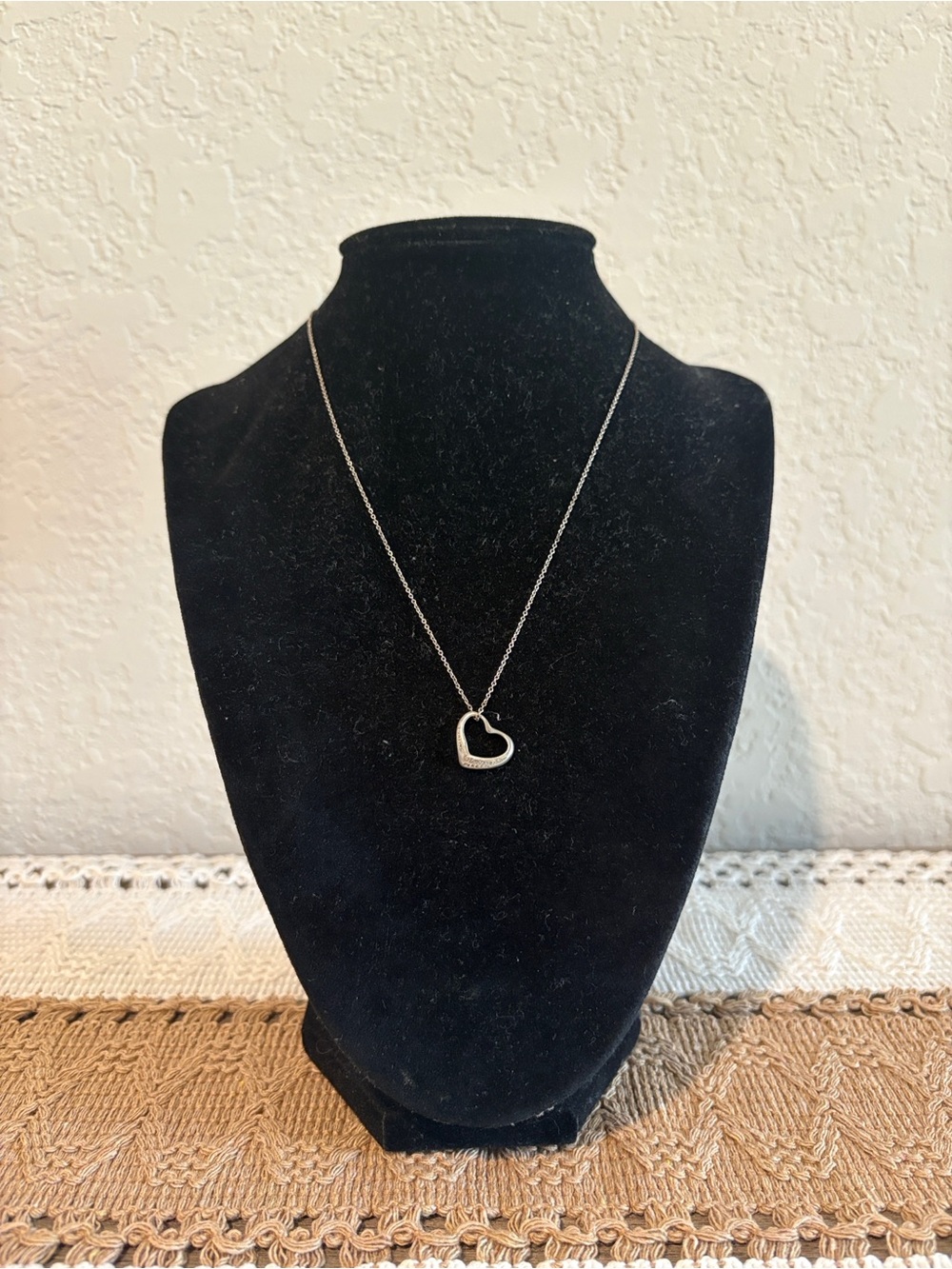 Tiffany & Co. Open Heart Peretti Pendant Necklace